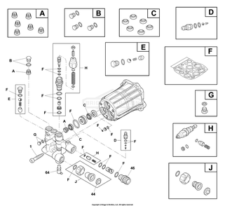 Pump (316932) Diagram and Parts List for 020775A-00  Briggs and Stratton Pressure Washer
